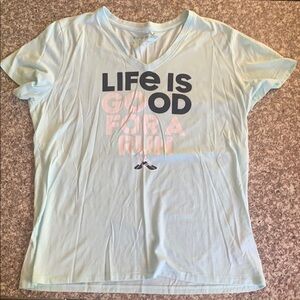 LIFE IS GOOD Light Blue Graphic T-Shirt